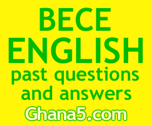 Link to Waec BECE junior high English past questions, answers
